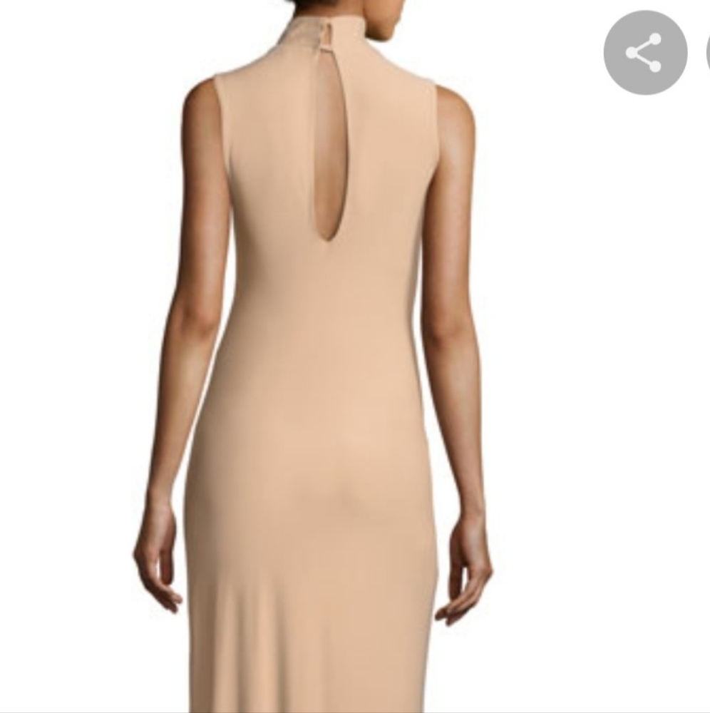 Lurelly "Issy" evening column gown. Mock turtleneck. Sleeveless. Keyhole back - Picture 5 of 6